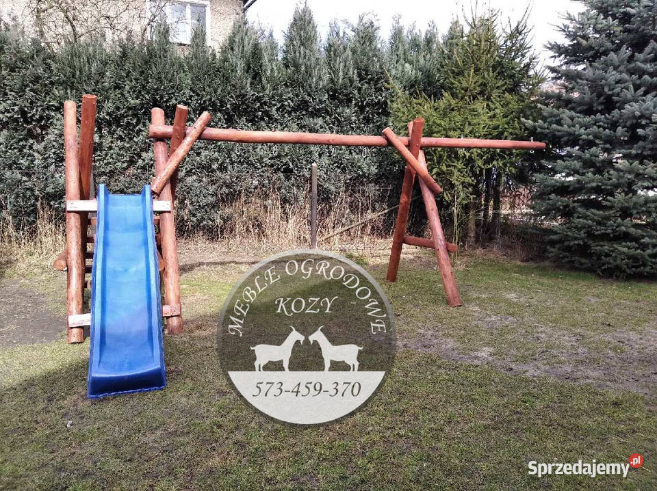 PROMOCJA Huśtawka drewniana z grubych bali plac małopolskie Brzeszcze