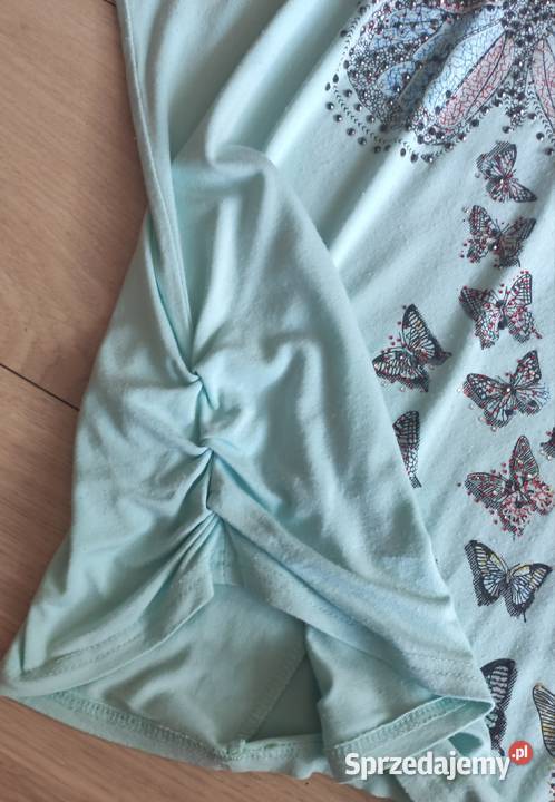 Bluzeczka jasny turkus z motylem Gdańsk