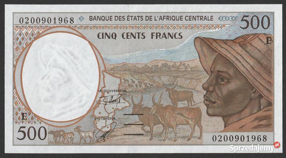 KAMERUN 500 FRANKÓW 2000 STAN BANKOWY UNC