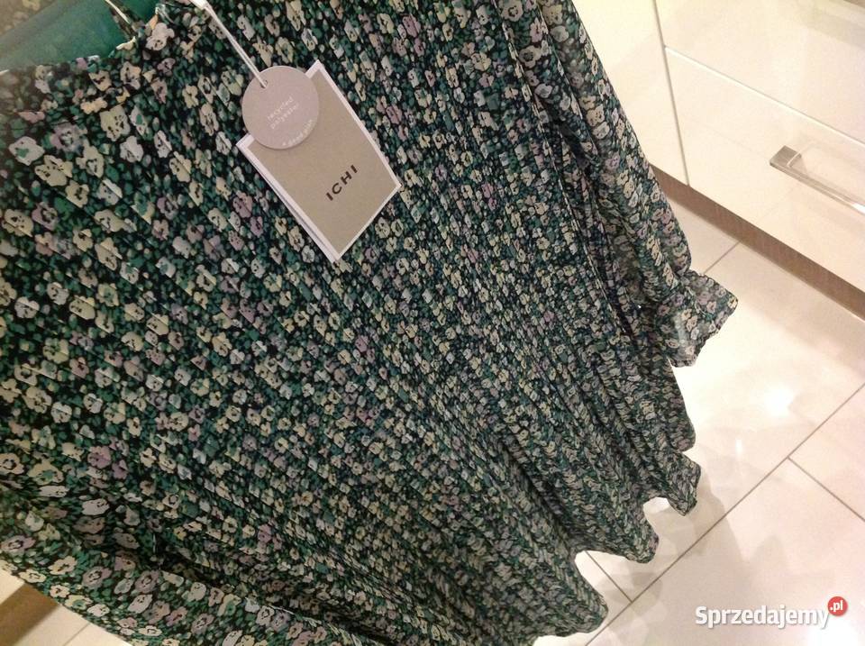 Sukienka Damska ICHI ML NOWA zielona Kwiatki Nowa Sól