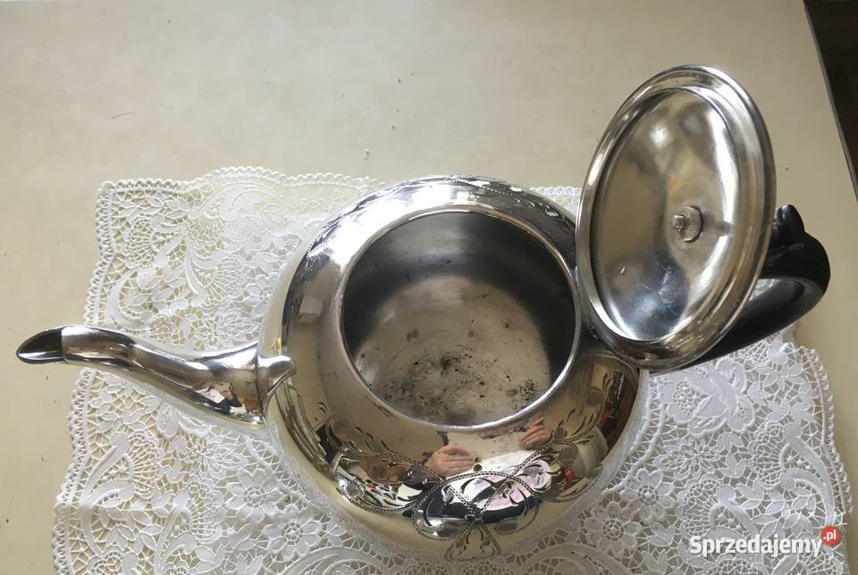 Posrebrzany komplet do kawy 19001940 Kraków