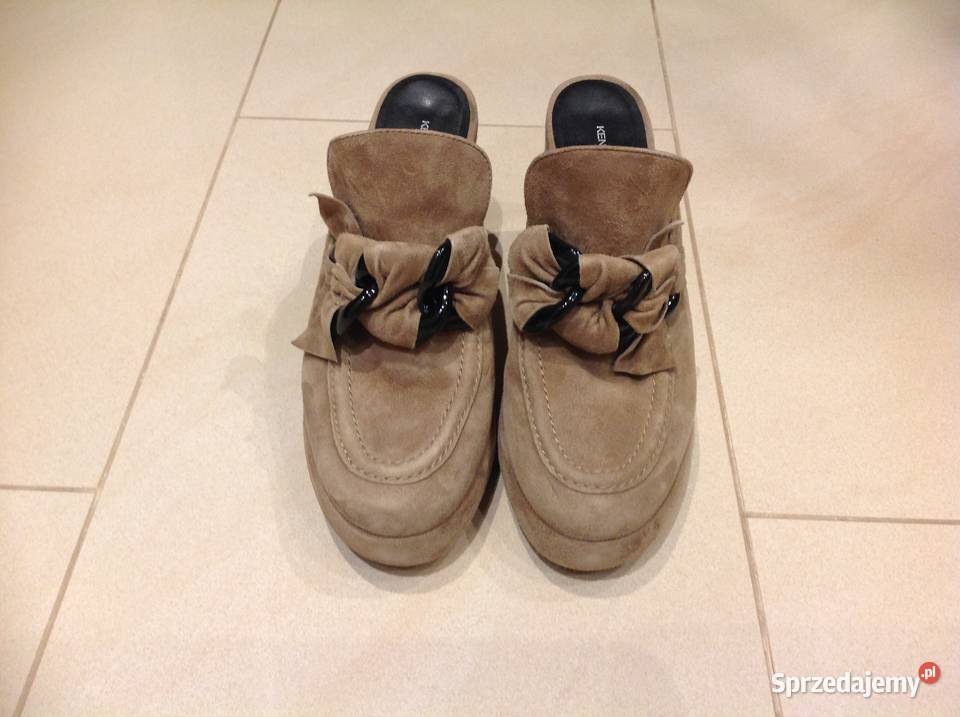 Klapki Skórzane na Platformie KENNELSCHMENGER r lubuskie