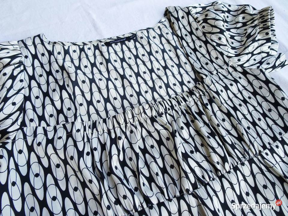 Atmosphere Tunika Bluzka satynowa Bufki 42 44 Rozmiar 44(XXL) Odzież damska Nowy Sącz