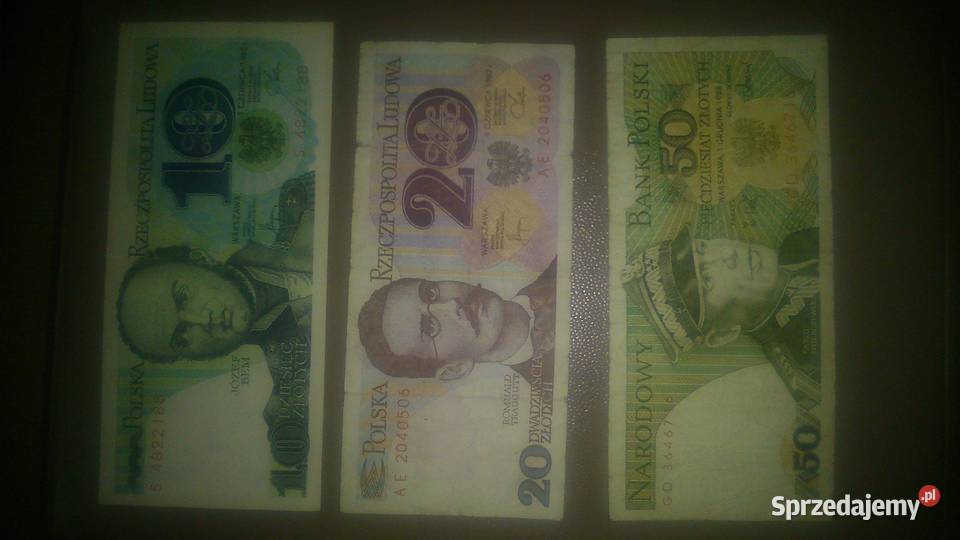 banknoty 10 20 50 z 1982 i 1988 Chrzanów sprzedam