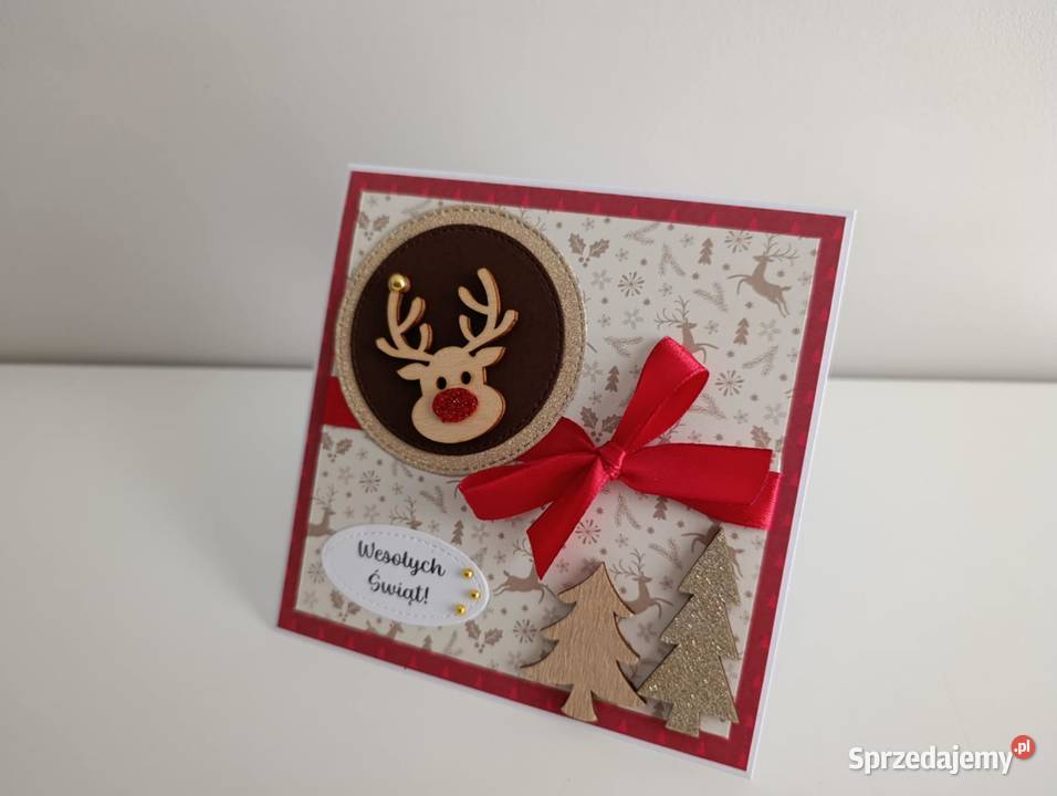 Kartka ręcznie robiona handmade świąteczna Boże Łódź sprzedam