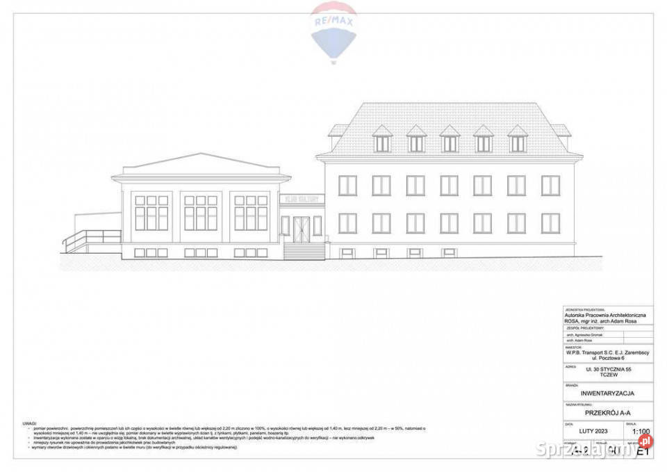 Budynek ze schronem na sprzedaż 1790m2 Tczew