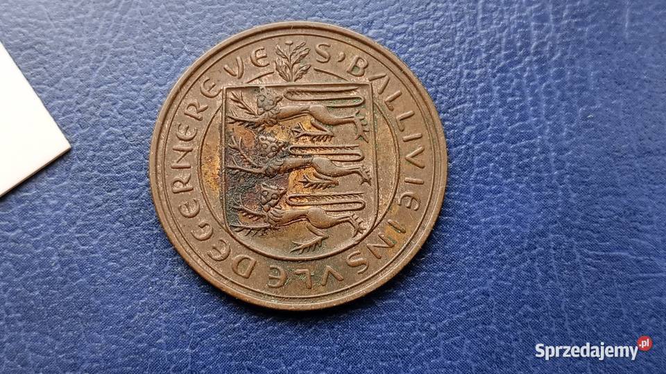 Stare monety 8 doubles 1956 Guernsey Lesko