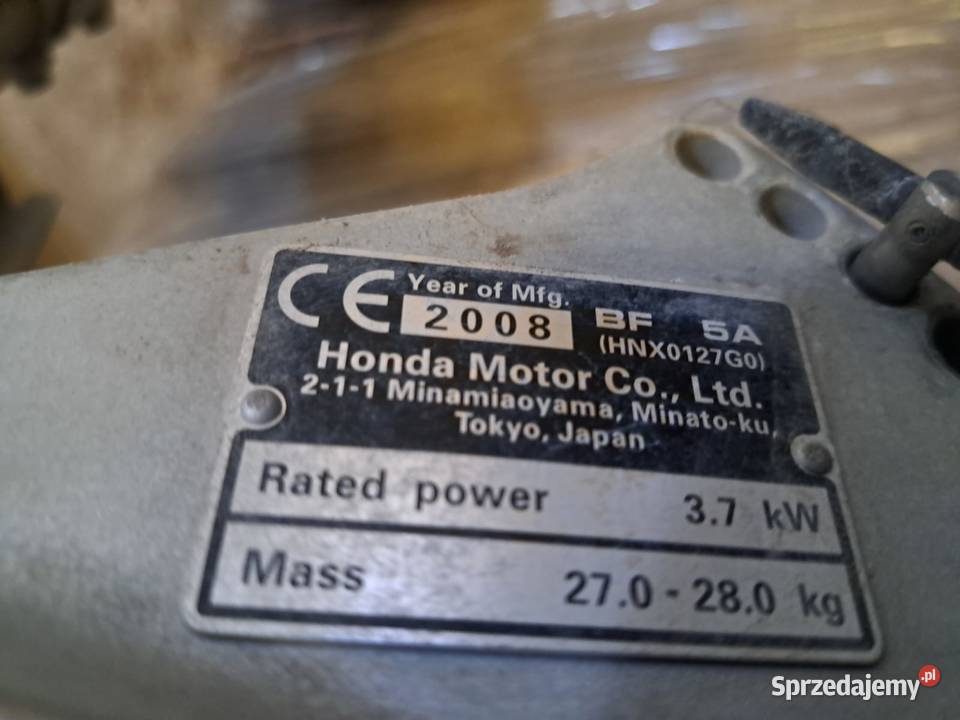 Łódka pychówka silnik HONDA 5 bez przyczepki Łodzie i motorówki Sochaczew