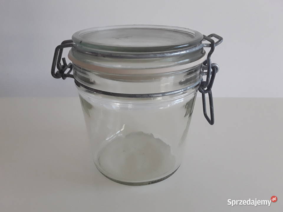 Szklany słój 350 ml z zapinaną uszczelnioną przezroczysty mazowieckie Warszawa sprzedam