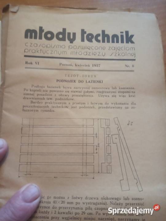 Młody technik 1937 technika, nauki techniczne Płock