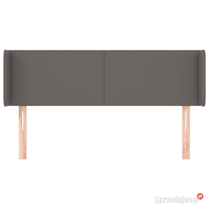 Zagłówek uszak szary 147x16x7888 sztuczna skóra mazowieckie
