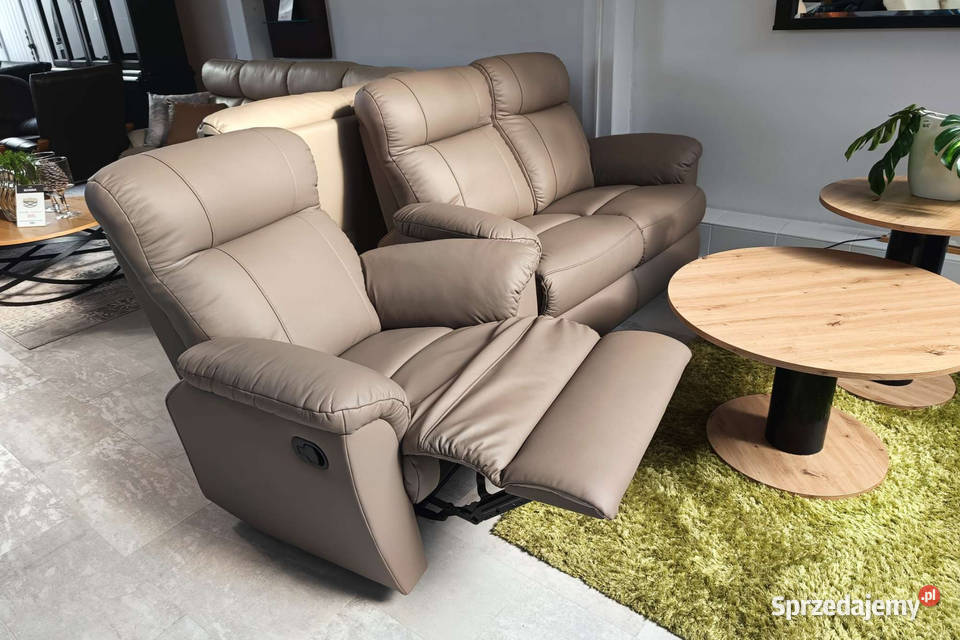 Komplet Tania III OKAZJA 20 SKÓRA spanie i Piasek