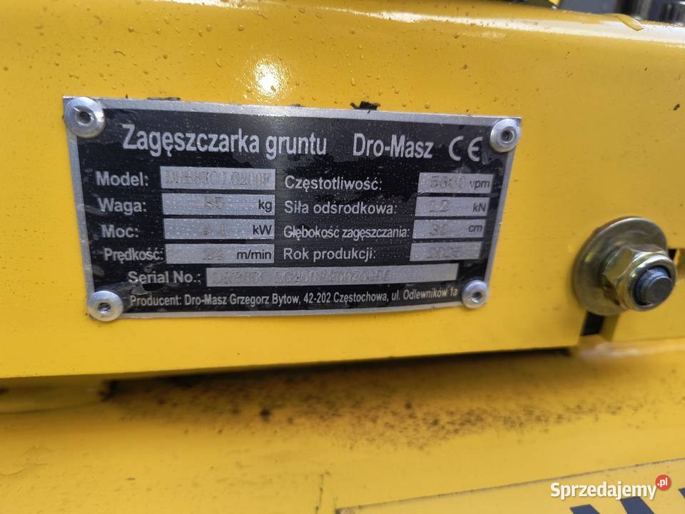 Zagęszczarka wynajem dromasz DRB85C Budowa Lipinki Królewskie