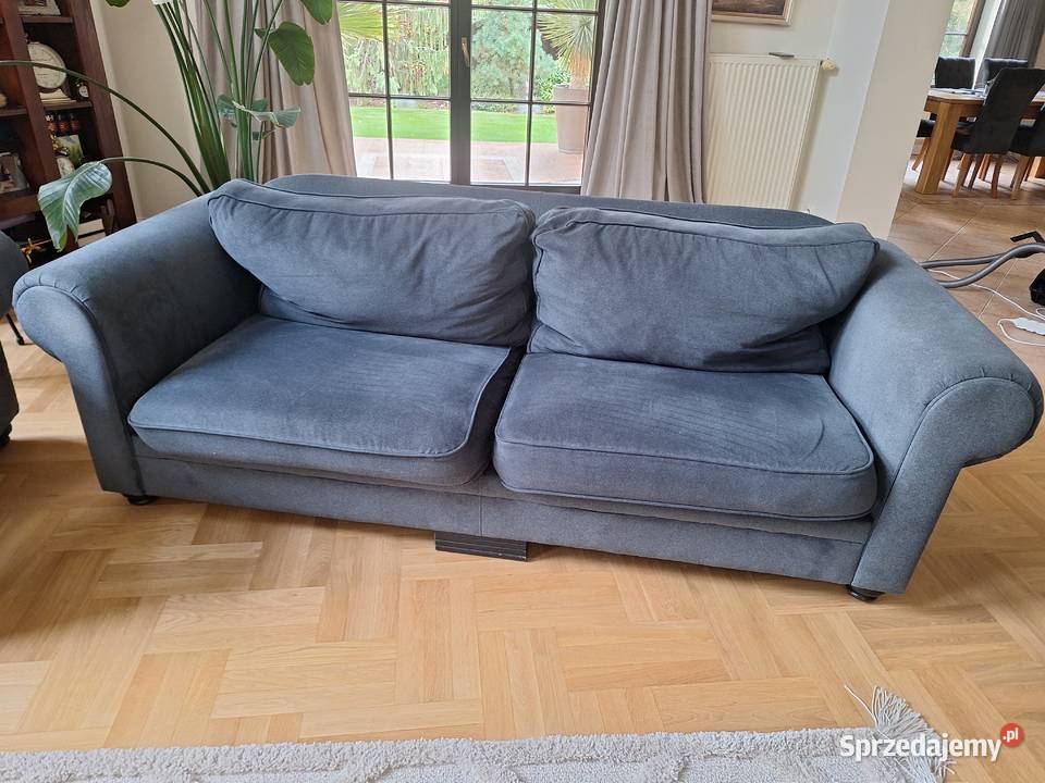 Kanapa 3 osobowa 2 fotele kolor granatowy Konstancin-Jeziorna