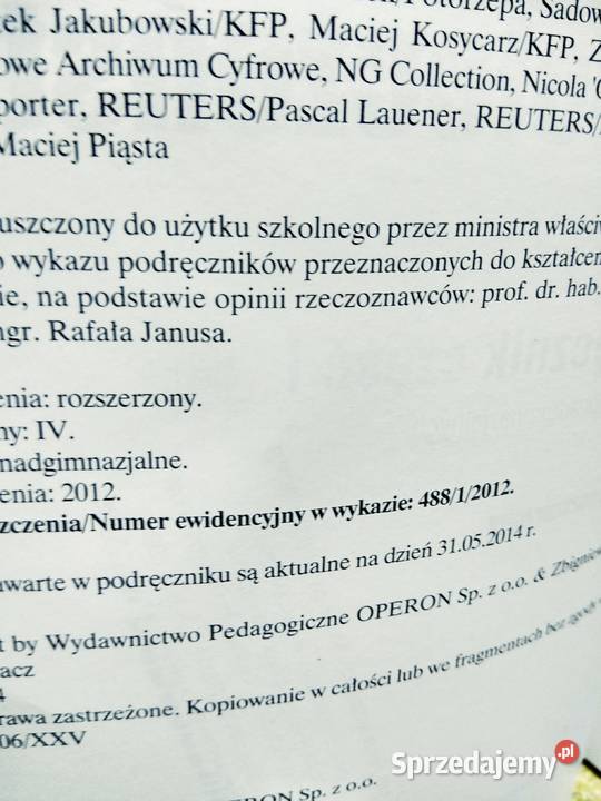 Wiedza o społeczeństwie 1operon nowe mazowieckie Warszawa