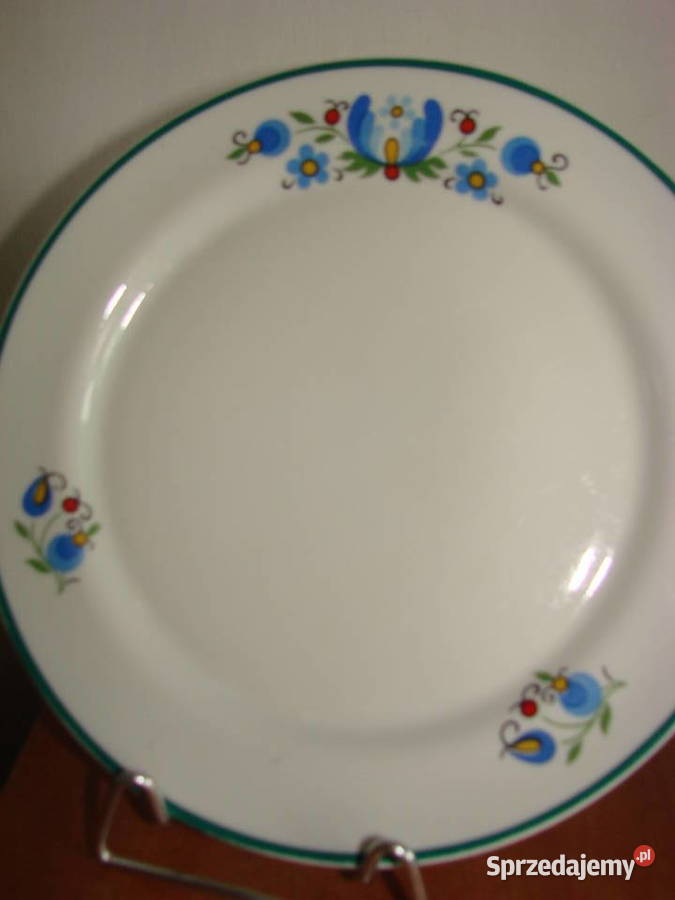Lubiana wzór kaszubski talerz obiadowy 24 PRL Pruszcz Gdański