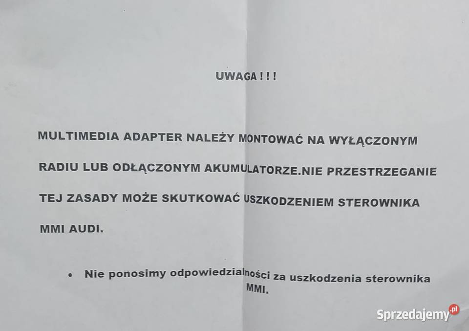 VNS ADAPTER MULTIMEDIALNY RGB MULTIMEDIA Układ elektryczny Mielęcin