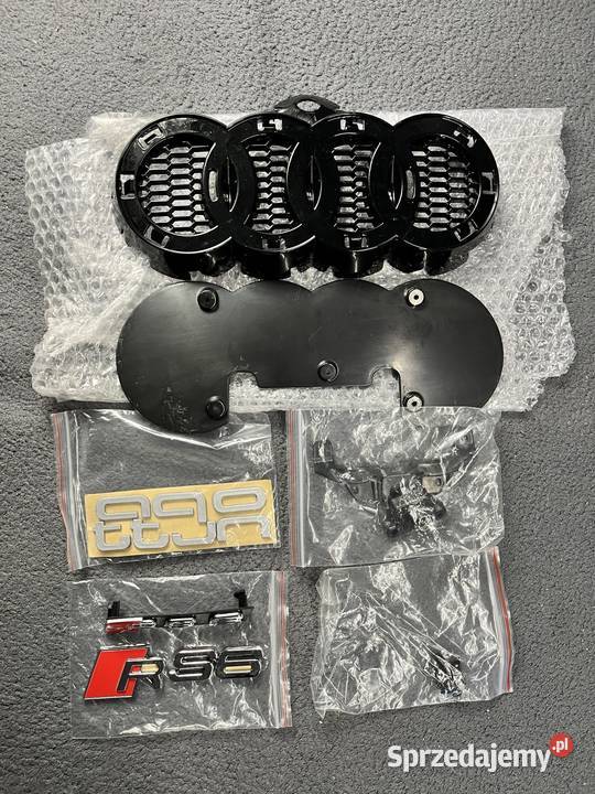 Emblematy Audi RS6 C8 4K quattro czarne logo mazowieckie Warszawa sprzedam