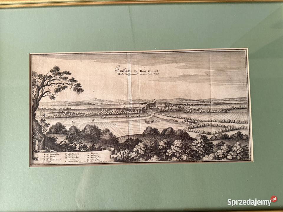 Antyczny Miedzioryt 1653 XVII Wiek Oryginał Antyki Czerwionka-Leszczyny