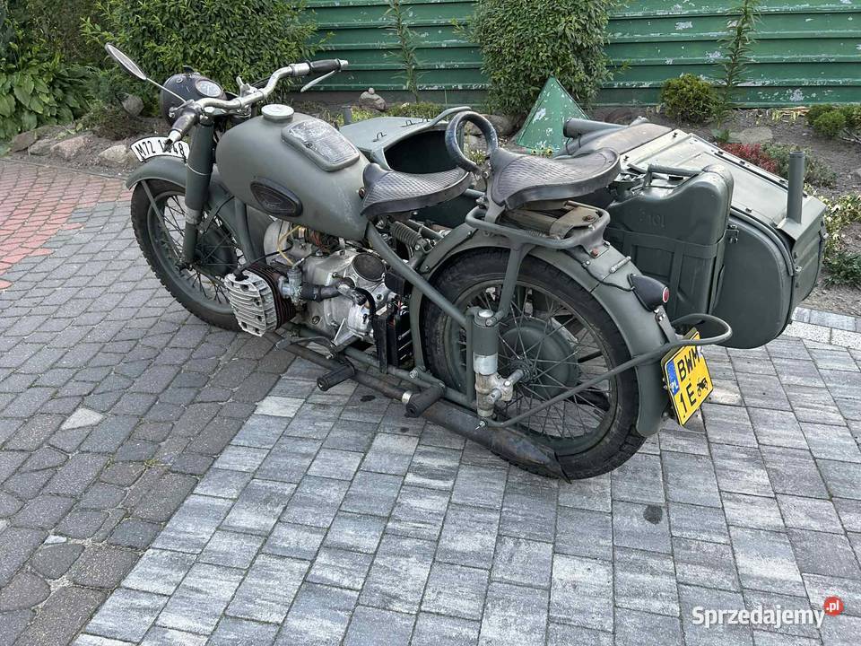 M72 1948 motocykl z wózkiem bocznym sprawny Międzyrzec Podlaski