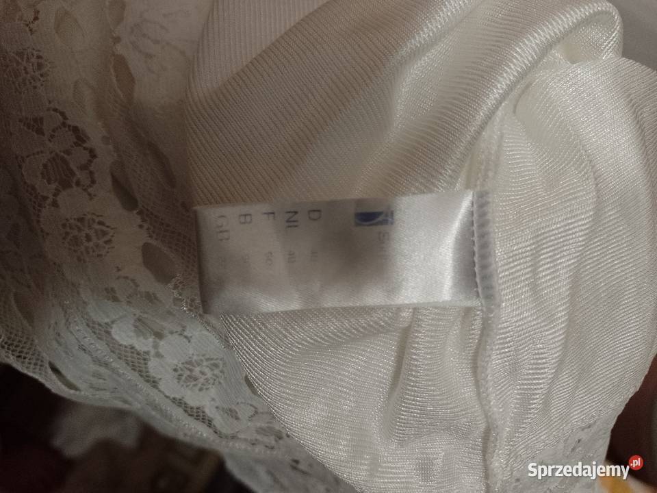 4850 4XL5XL Długa biała półhalka halka z Londynu Kraków sprzedam