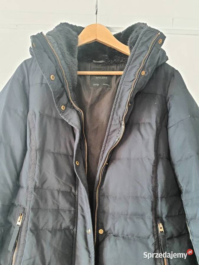 Zara kurtka dłuższa puchowa tailowana czarna M z mazowieckie Piaseczno sprzedam