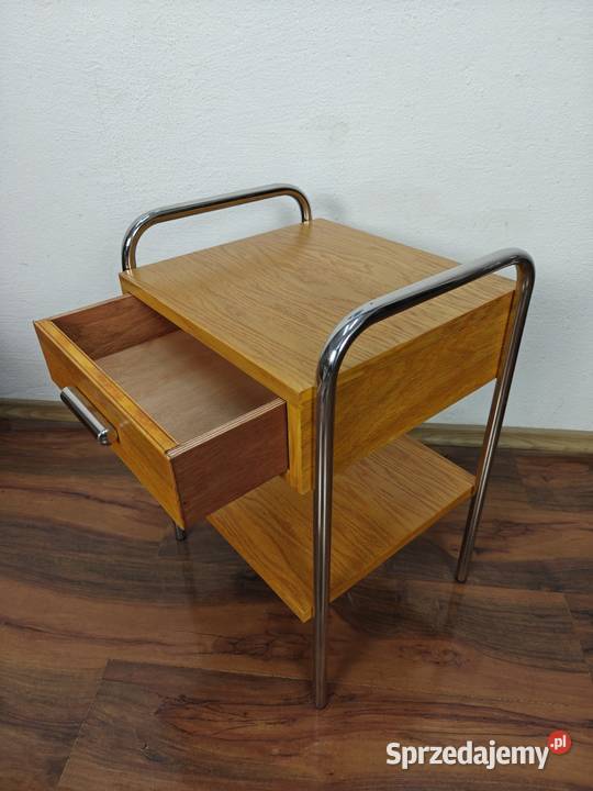 Szafki nocne stolik Chrom Dąb Jasny Art Deco Warszawa sprzedam