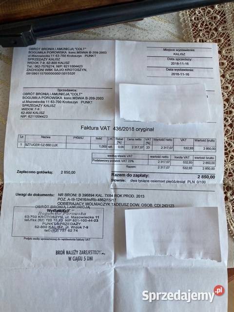 Sztucer cz550 lux 764 wielkopolskie