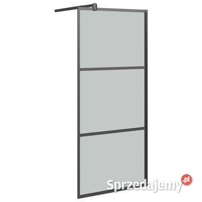 Ścianka prysznicowa z półką czarna 80x195 ESG i Warszawa