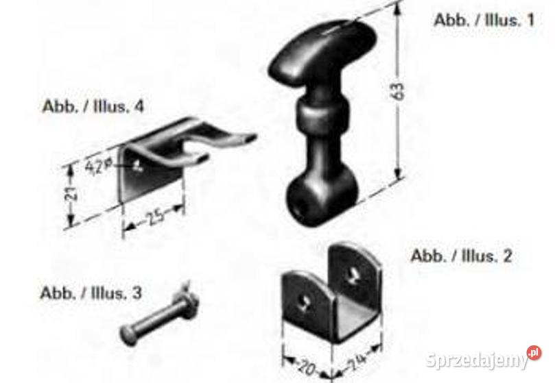 VW garbus itp GHE zapięcia gumowe klapy maski Brzeszcze