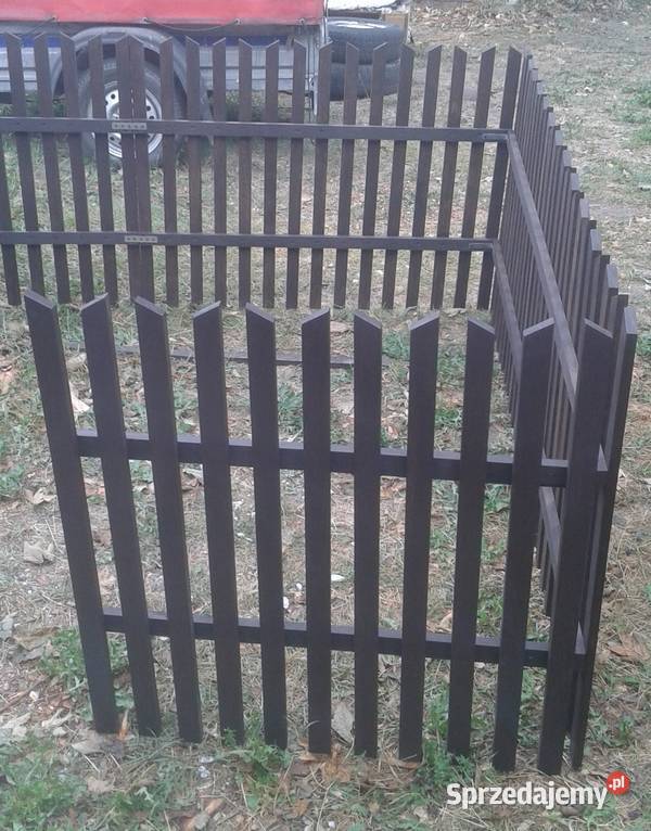 Drewniany Prosty Płot sztachetowy drewno kujawsko-pomorskie