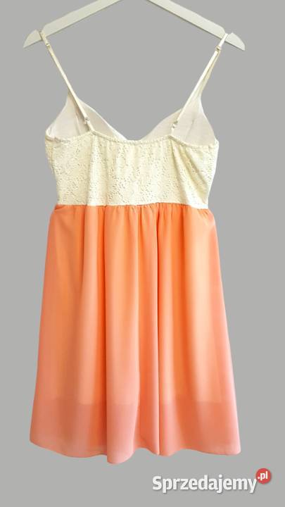 Damska sukienka białomorelowa na lato w koronkę Chrzanów sprzedam