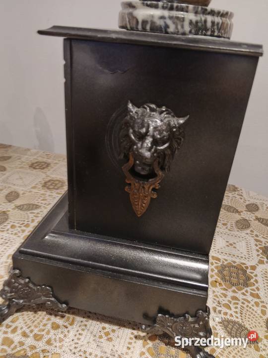 zegar kominkowy marmur z figura Fałków sprzedam