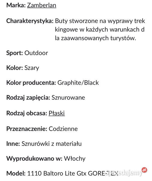 Buty trekkingowe ZAMBERLAN Zielona Góra