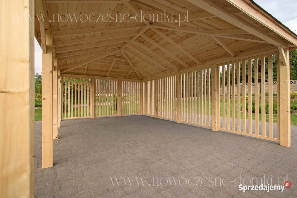 Wiata Samochodowa Drewniana San Ariano 3x5 Altany i wiaty Ogród mazowieckie Warszawa