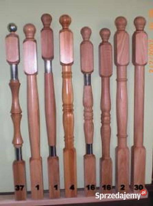 Tralki drewniane toczone DREWNO CHROM METAL Lubań