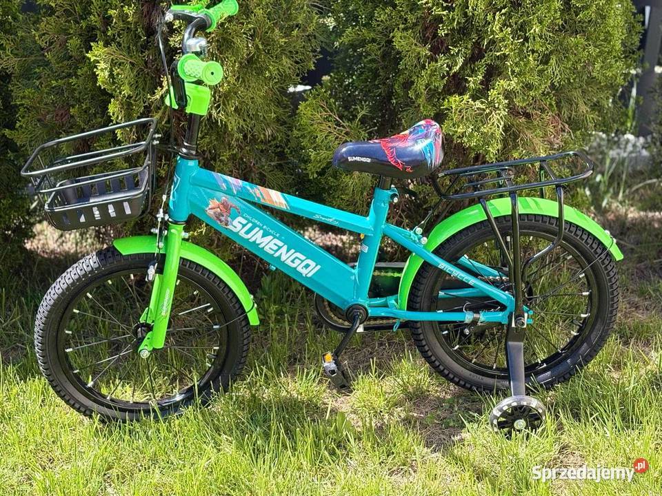 Rowerek 16 sumenqui srebrny czerwony turkusowy Rowerki Szczecin