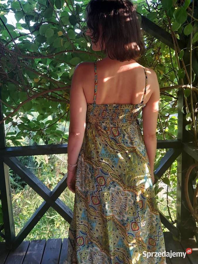 Sukienka Boho 22 jedwab naturalny 2 kolory wzory Białystok