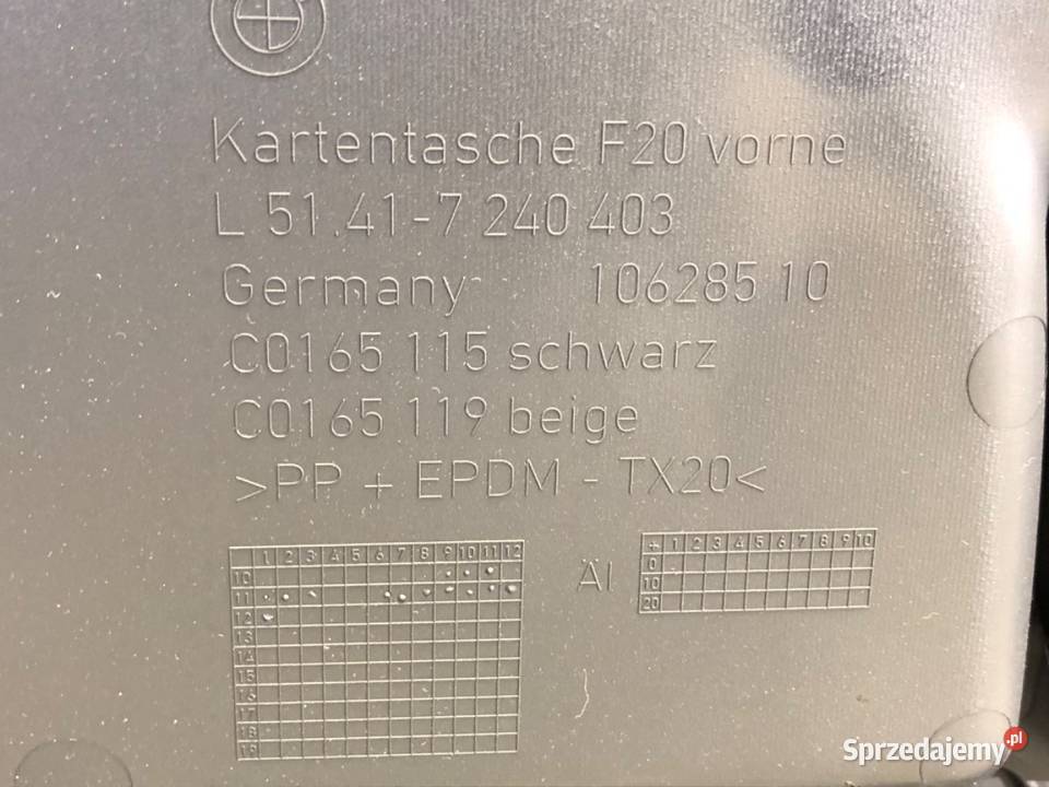 BOCZEK DRZWI LEWY PRZÓD BMW F20 Hatchback 1119