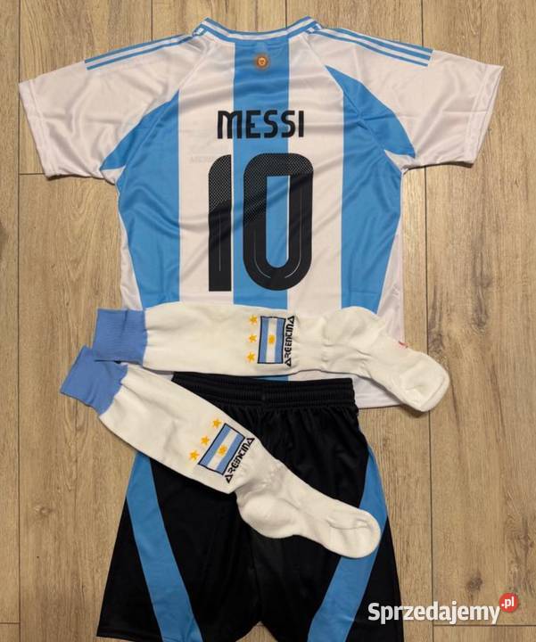 Messi Argentyna Komplecik piłkarski z getrami Rozmiar 122 Łódź