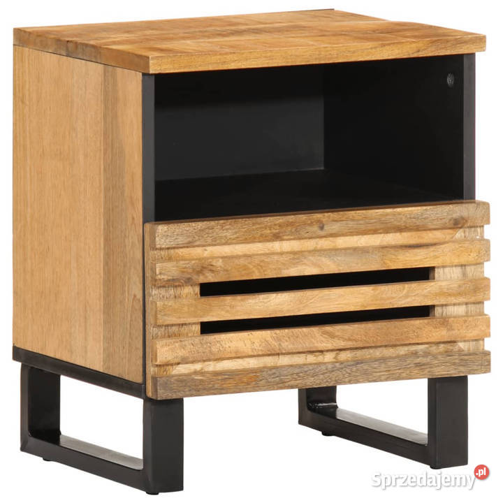 Szafki nocne 2 40x34x46 lite surowe drewno mango mazowieckie Warszawa