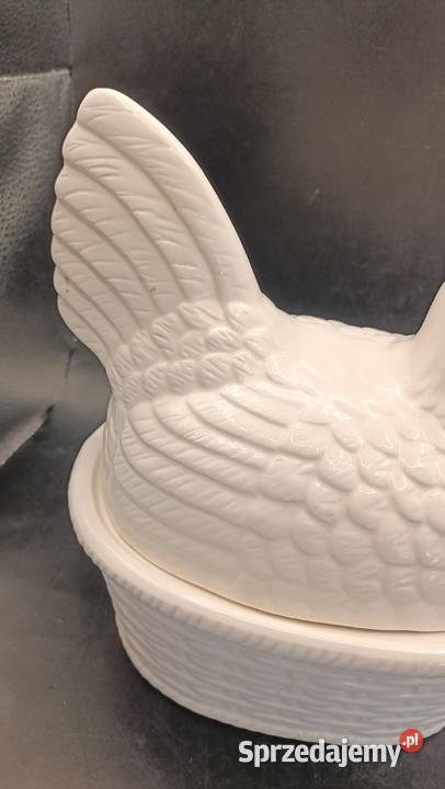 Figurka ceramiczna ptak kura kwoka pojemnik Zamość sprzedam