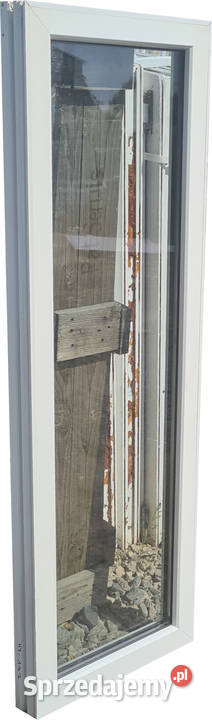 OKNA KacprzaK Witryna 43x132 FIX Używany PCV Budowa Lublin