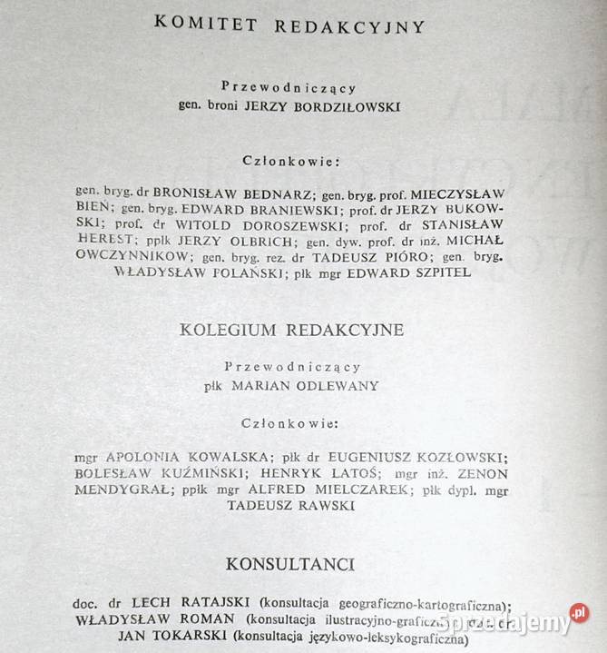 Mała encyklopedia wojskowa Tom 1 AJ Jerzy