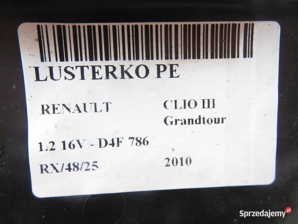 LUSTERKO PRAWE RENAULT CLIO III Grandtour