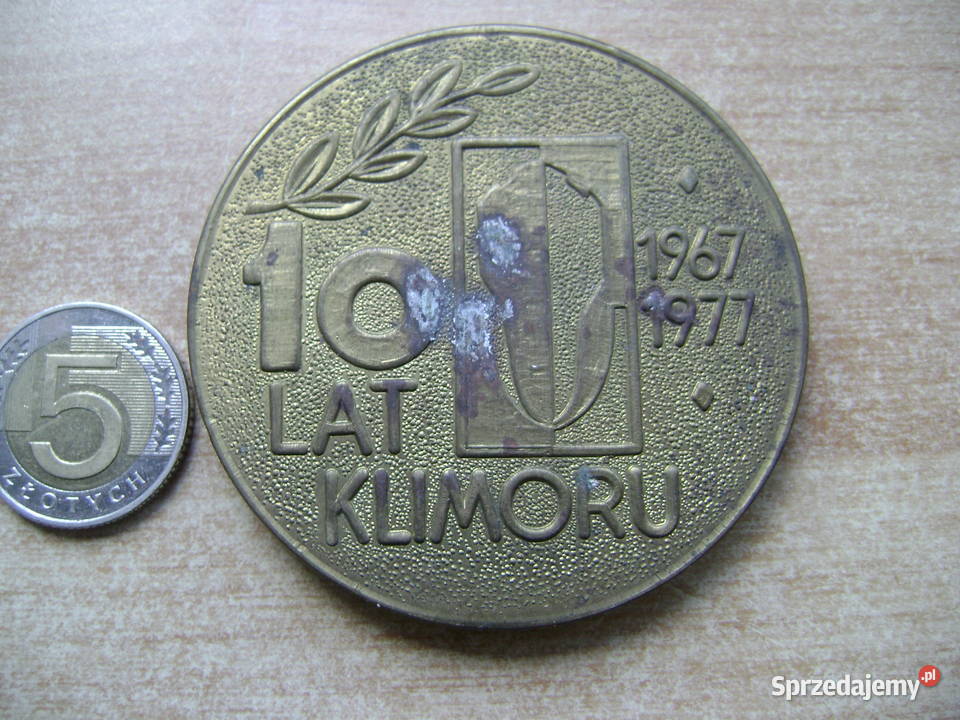 Starocie z PRL Medal mosiężny Gdynia Klimor 10 sprzedam