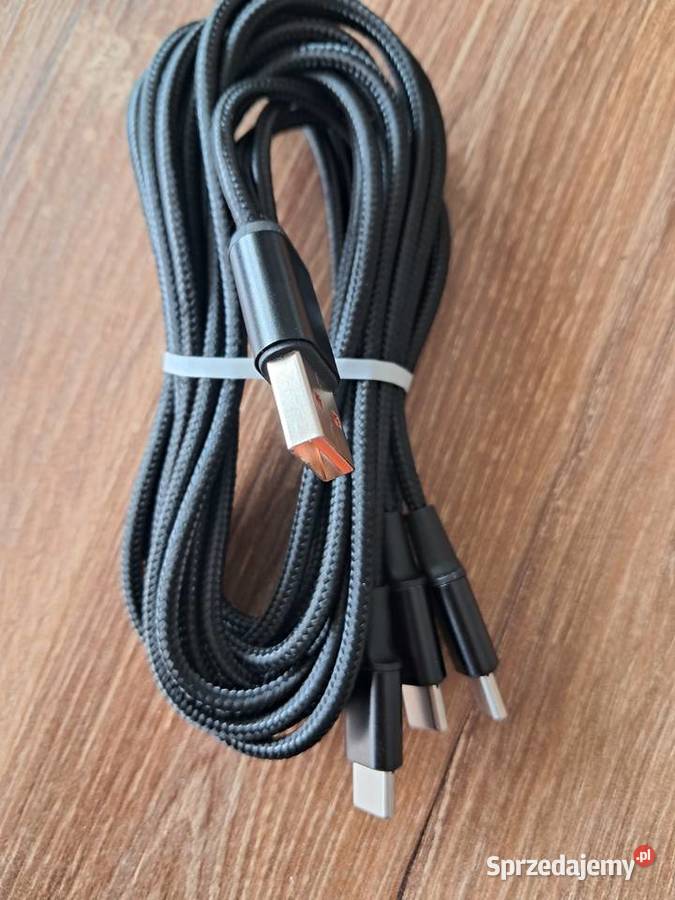 nowy kabel do ładowania 3w1 USB3USBC długość 12m Sandomierz