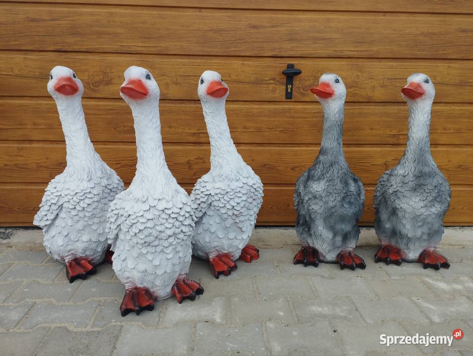 Figurka ogrodowa Gęś duża gąska z masy żywicznej Szamotuły