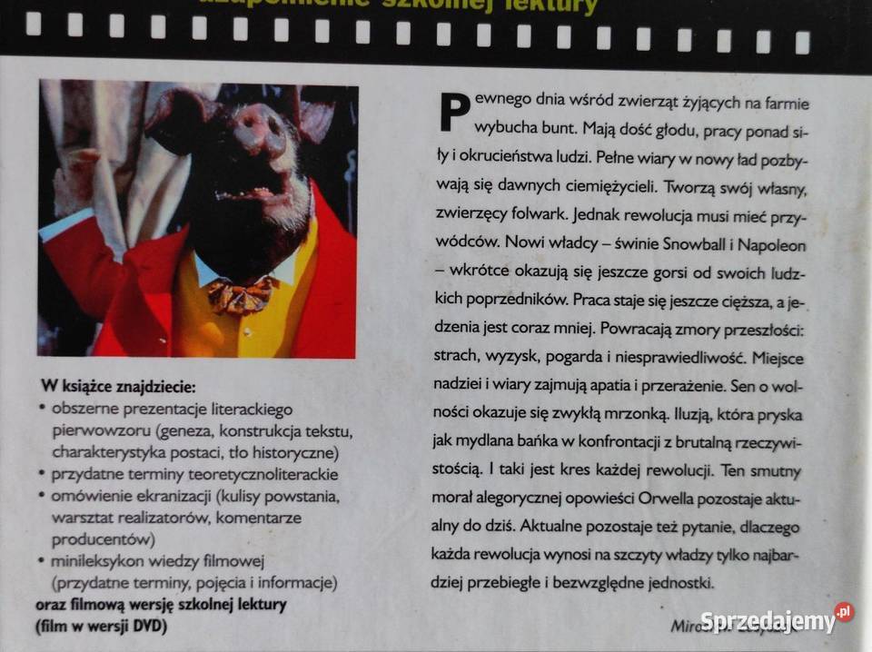 1999 książka film DVD Folwark zwierzęcy Georg Kultura i Rozrywka Kielce