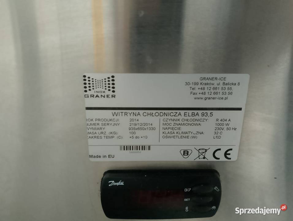 Witryna chłodnicza cukiernicza Graner Elba 935